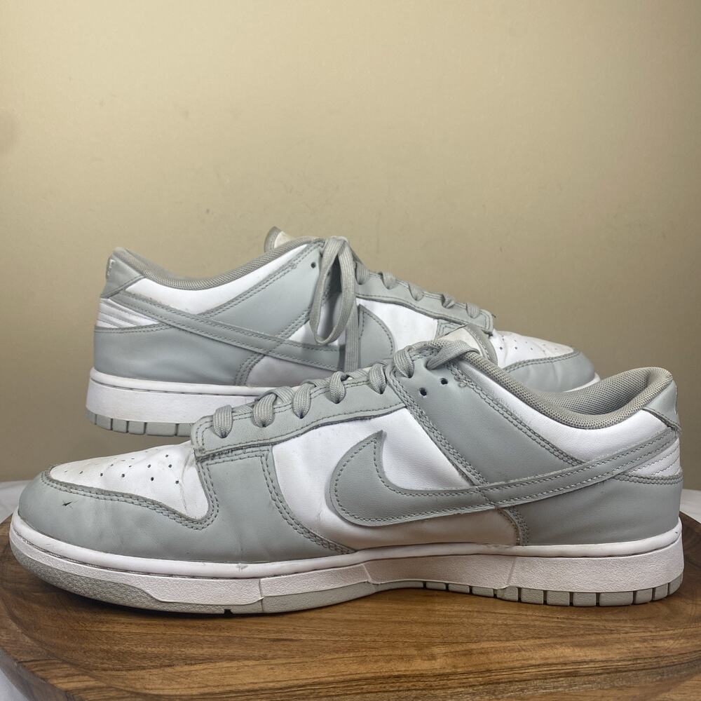 Nike Dunk Low Grey Fog Mens White And Grey Size 14 Low Top Shoes Sneakers - Picture 6 of 10